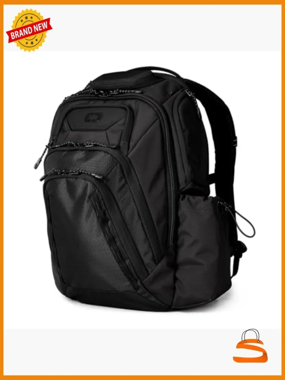 25L Laptop Backpack with 23 Pockets, Water Resistant, Adjustable Straps